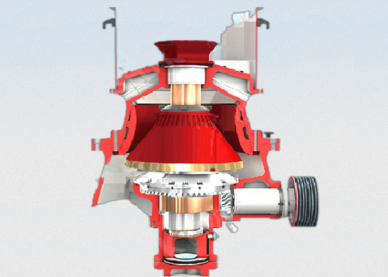 Gp500s2 Horizontal Bar Hydraulic Cone Crusher , Pebble Granite Crusher 160-580t/h